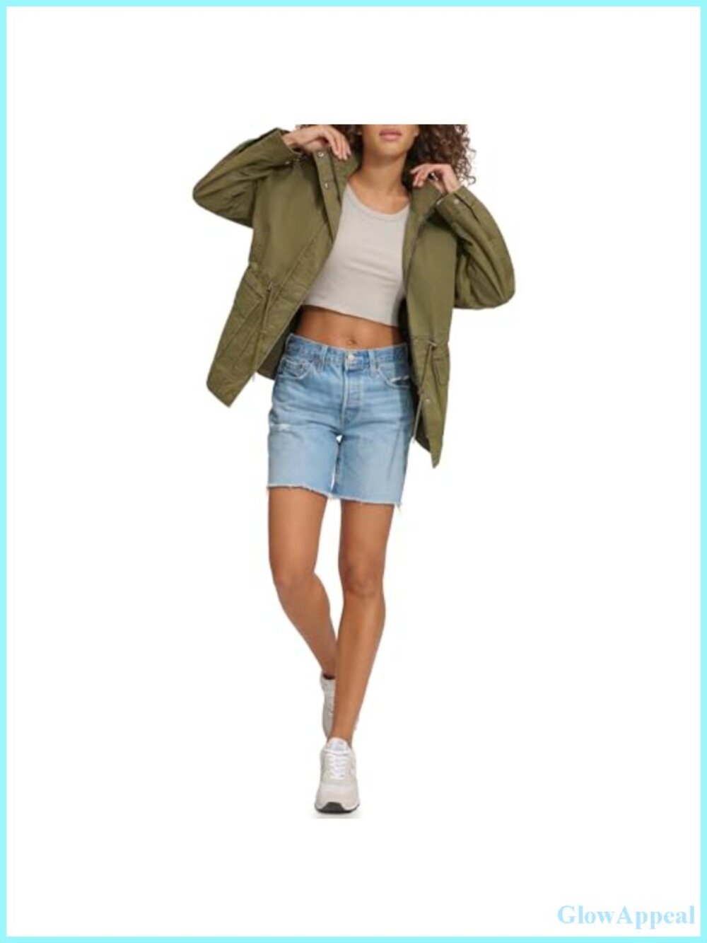 Levi's Women's Stand Collar Cotton Military Jacket